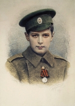 Rundalzow, Michail Viktorowitsch - Porträt von Zesarewitsch Alexei Nikolajewitsch von Russland (1904-1918) als der Lance Corporal der russischen Armee
