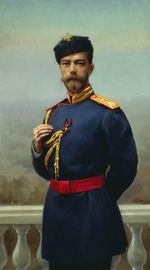 Maniser, Genrich Matwejewitsch - Porträt des Kaisers Nikolaus II. (1868-1918) mit dem Orden des Heiligen Wladimir