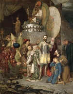 Smirnow, Wassili Sergeewitsch - Großfürst Michael von Tschernigow im Heerlager Khans Batu des Prächtigen