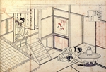 Hokusai, Katsushika - Aus der Serie Spiegelbilder der Dichter: Shikishi Naishinno