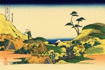 Hokusai, Katsushika - Shimo-Meguro (aus der Bildserie 36 Ansichten des Berges Fuji)