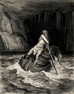 Doré, Gustave - Die Ankunft Charons. Illustration zur Dante Alighieris Göttlicher Komödie