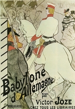 Toulouse-Lautrec, Henri, de - Plakat für das Buch Babylone d'Allemagne von Victor Joze