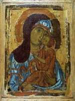 Russische Ikone - Gottesmutter der Rührung (Eleusa)