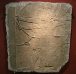 Assyrische Kunst - Assyrische Krieger. Fragment eines Reliefs aus dem Palast von Tiglat-Pileser III.