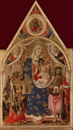 Antonio da Firenze - Madonna und Kind, mit einem Bischof, Johannes dem Täufer und Engeln