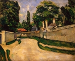 Cézanne, Paul - Häuser entlang einer Straße
