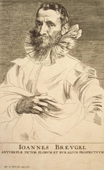 Dyck, Sir Anthonis van - Porträt des Malers Jan Brueghel des Jüngeren (1601-1678)