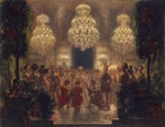 Menzel, Adolph Friedrich, von - Die Präsentation von Belohnungen den Teilnehmern des Festes. 1829