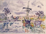 Signac, Paul - Segelboot am Pier