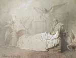 Zichy, Mihály - Alexander III. auf dem Sterbebett umringt von Engeln