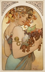 Mucha, Alfons Marie - Obst (Plakat)