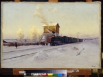 Kasanzew, Wladimir Gawrilowitsch - Wintermorgen auf der Uraler Eisenbahn
