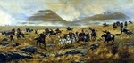 Kiwschenko, Alexei Danilowitsch - Die Nischni Nowgoroder Dragoner verfolgen den Türken nach der Schlacht am 3. Oktober 1877
