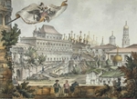 Quarenghi, Giacomo Antonio Domenico - Der Terem-Palast  und die Erlöserkirche im Walde (Spas na Boru) im Moskauer Kreml