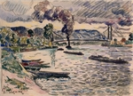 Signac, Paul - Hängebrücke in Les Andelys