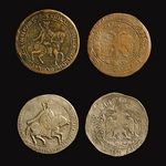 Numismatik, Russische MÃ¼nzen - Poltina und Rubel von 1654