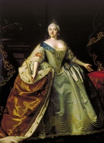 Caravaque, Louis - Porträt von Kaiserin Elisabeth I. von Russland (1709-1762)