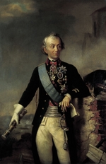 Unbekannter Künstler - Porträt von Feldmarschall Generalissimus Graf Alexander Suworow (1729-1800)
