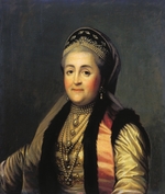 Erichsen (Eriksen), Vigilius - Porträt der Kaiserin Katharina II. (1729-1796) in russischer Tracht mit Kokoschnik