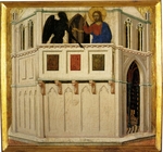 Duccio di Buoninsegna - Versuchung Christi im Tempel. Fragment (Maestà, Altarretabel des Sieneser Doms)