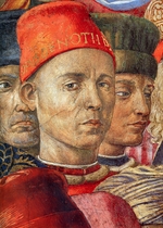 Gozzoli, Benozzo - Selbstbildnis (Detail aus dem Freskenzyklus im Palazzo Medici Riccardi)