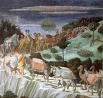 Gozzoli, Benozzo - Heilige Drei Könige. König Melchior. (Detail des Fresko aus dem Freskenzyklus im Palazzo Medici Riccardi)