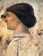 Piero della Francesca - Sigismondo Pandolfo Malatesta (Detail des Fresko in Tempio Malatestiano, Rimini)