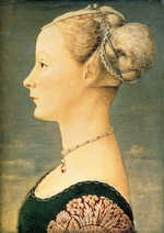 Pollaiuolo, Piero del - Bildnis einer jungen Frau im Profil