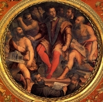 Vasari, Giorgio - Cosimo I. de' Medici umgeben von den Künstlern seiner Zeit (Tondo)