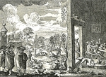 Rothgiesser, Christian Lorenzen - Sauferei (Illustration aus Moskowitische und persische Reise von Adam Olearius)