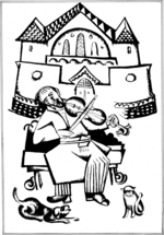 Lissitzky, El - Der Geiger (Illustration zu den Ukrainischen Volksmärchen)