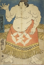 Yoshitora, Utagawa - Der Sumokämpfer Sakaigawa Namiemon