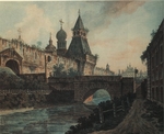 Alexejew, Fjodor Jakowlewitsch - Das Nikolaus-Tor des Kitai-Gorod in Moskau