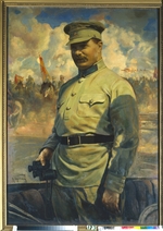 Brodski, Isaak Israilewitsch - Porträt des Oberbefehlshabers der Roten Armee Michail Wassiljewitsch Frunse (1885-1925)