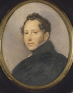 Brüllow (Briullow), Karl Pawlowitsch - Porträt von Maler Silvester Schtschedrin (1791-1830)