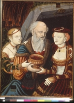 Krodel (Crodel), Wolfgang, der Ältere - Lot mit seinen beiden Töchtern