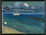 Kandinsky, Wassily Wassiljewitsch - Rapallo. Meereslandschaft mit Dampfer