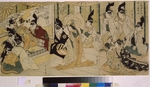 Utamaro, Kitagawa - Shizuka Gozen tanzt bei der Zeremonie, gewidmet Tsurugaoka Wakamiya