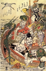 Hokusai, Katsushika - Sieben Glücksgötter
