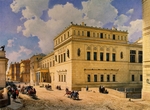 Premazzi, Ludwig (Luigi) - Blick auf die Kleine Eremitage von der Millionnaja Strasse