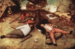 Bruegel (Brueghel), Pieter, der Ältere - Das Schlaraffenland
