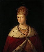 Unbekannter Künstler - Porträt von Regentin Sofia Alexejewna (1657-1704)