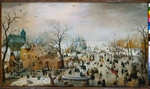 Avercamp, Hendrick - Winterlandschaft mit Schlittschuhläufer