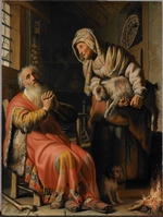 Rembrandt van Rhijn - Tobit beschuldigt Anna