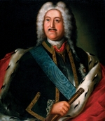 Unbekannter Künstler - Porträt von Fürst Michail Michajlowitsch Golizyn (1684-1764), General Admiral der Russischen Flotte