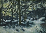 Cézanne, Paul - Schneeschmelze in Fontainebleau