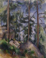Cézanne, Paul - Kiefern und Felsen