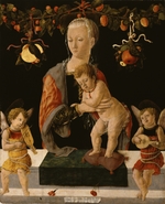 Schiavone, Giorgio - Madonna mit Kind und musizierenden Engeln