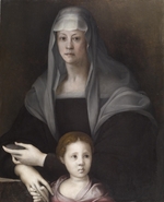 Pontormo - Porträt von Maria Salviati mit Giulia de' Medici